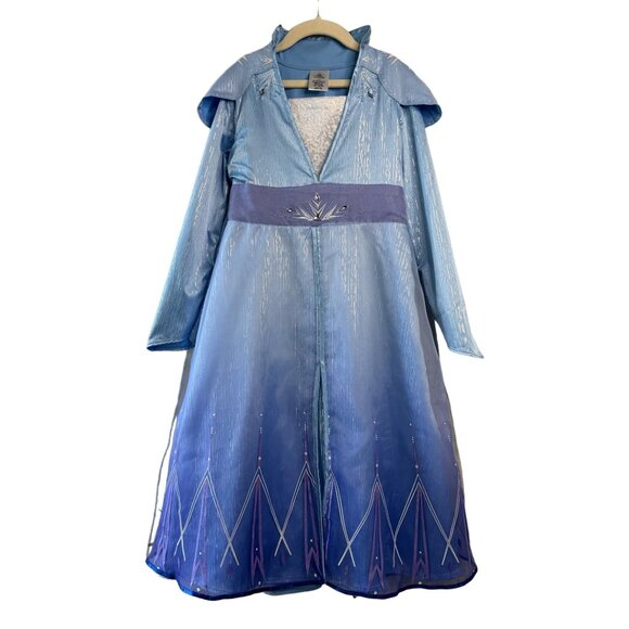 Disney Other - DISNEY Parks Elsa Costume Girls 7-8 Frozen II Queen Elsa Dress Up Attached Cape